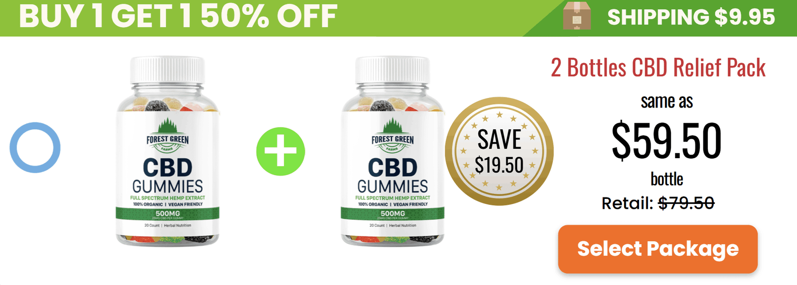 Forest Green Farms CBD Gummies 1 bottle